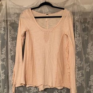 Free People fringed boho top